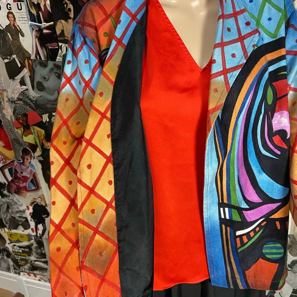 Vibrant Multicolor Women's Blazer - Picture 4 of 10